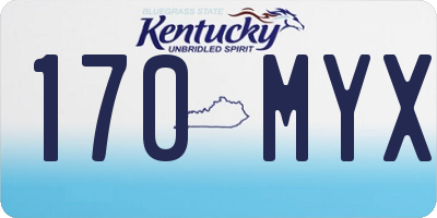 KY license plate 170MYX