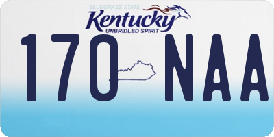 KY license plate 170NAA