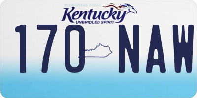 KY license plate 170NAW