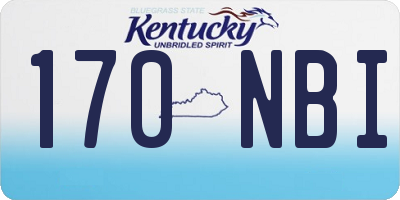 KY license plate 170NBI
