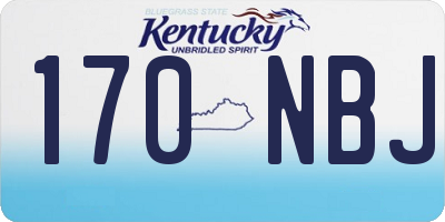 KY license plate 170NBJ