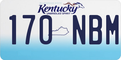 KY license plate 170NBM