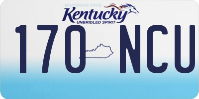 KY license plate 170NCU
