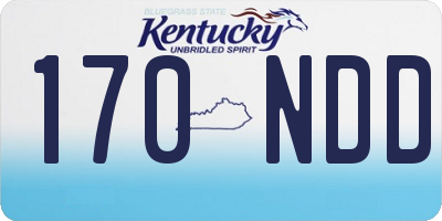 KY license plate 170NDD