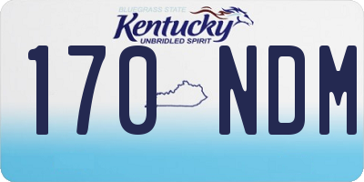 KY license plate 170NDM