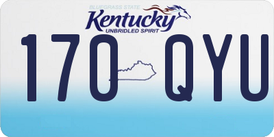 KY license plate 170QYU
