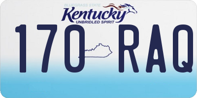 KY license plate 170RAQ