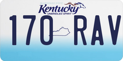 KY license plate 170RAV