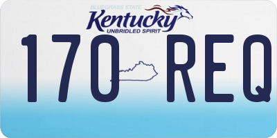 KY license plate 170REQ