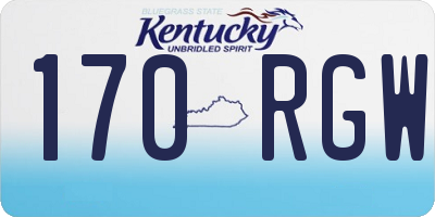 KY license plate 170RGW