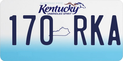 KY license plate 170RKA