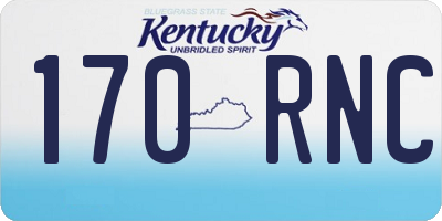 KY license plate 170RNC