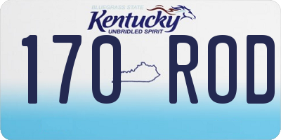 KY license plate 170ROD