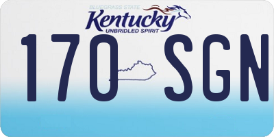 KY license plate 170SGN