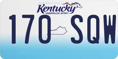 KY license plate 170SQW