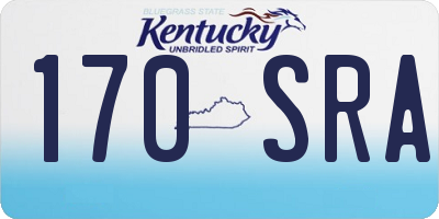 KY license plate 170SRA