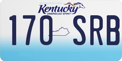 KY license plate 170SRB