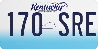 KY license plate 170SRE