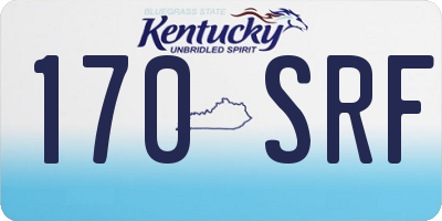 KY license plate 170SRF