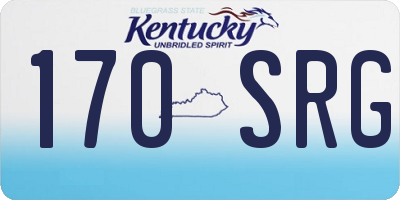 KY license plate 170SRG