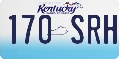 KY license plate 170SRH