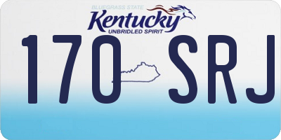 KY license plate 170SRJ