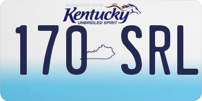KY license plate 170SRL