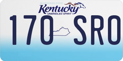 KY license plate 170SRO