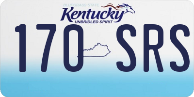 KY license plate 170SRS