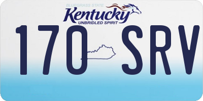 KY license plate 170SRV