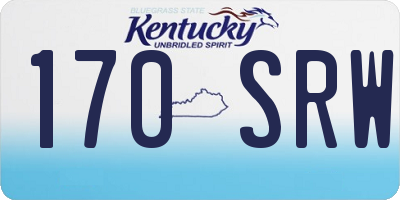 KY license plate 170SRW