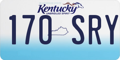 KY license plate 170SRY