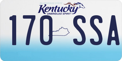 KY license plate 170SSA