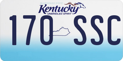 KY license plate 170SSC