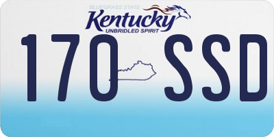 KY license plate 170SSD