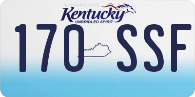 KY license plate 170SSF