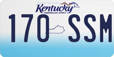 KY license plate 170SSM