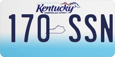 KY license plate 170SSN