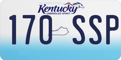 KY license plate 170SSP