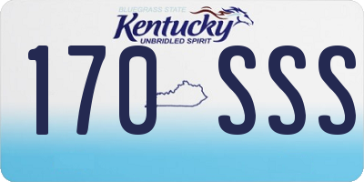 KY license plate 170SSS