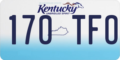 KY license plate 170TFO
