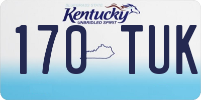 KY license plate 170TUK