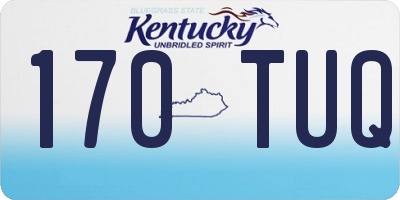KY license plate 170TUQ