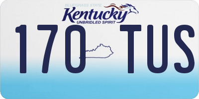KY license plate 170TUS