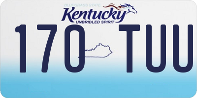 KY license plate 170TUU