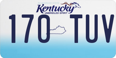 KY license plate 170TUV