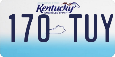 KY license plate 170TUY