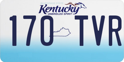 KY license plate 170TVR