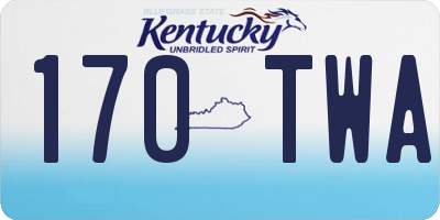KY license plate 170TWA