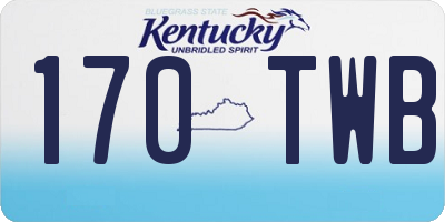 KY license plate 170TWB